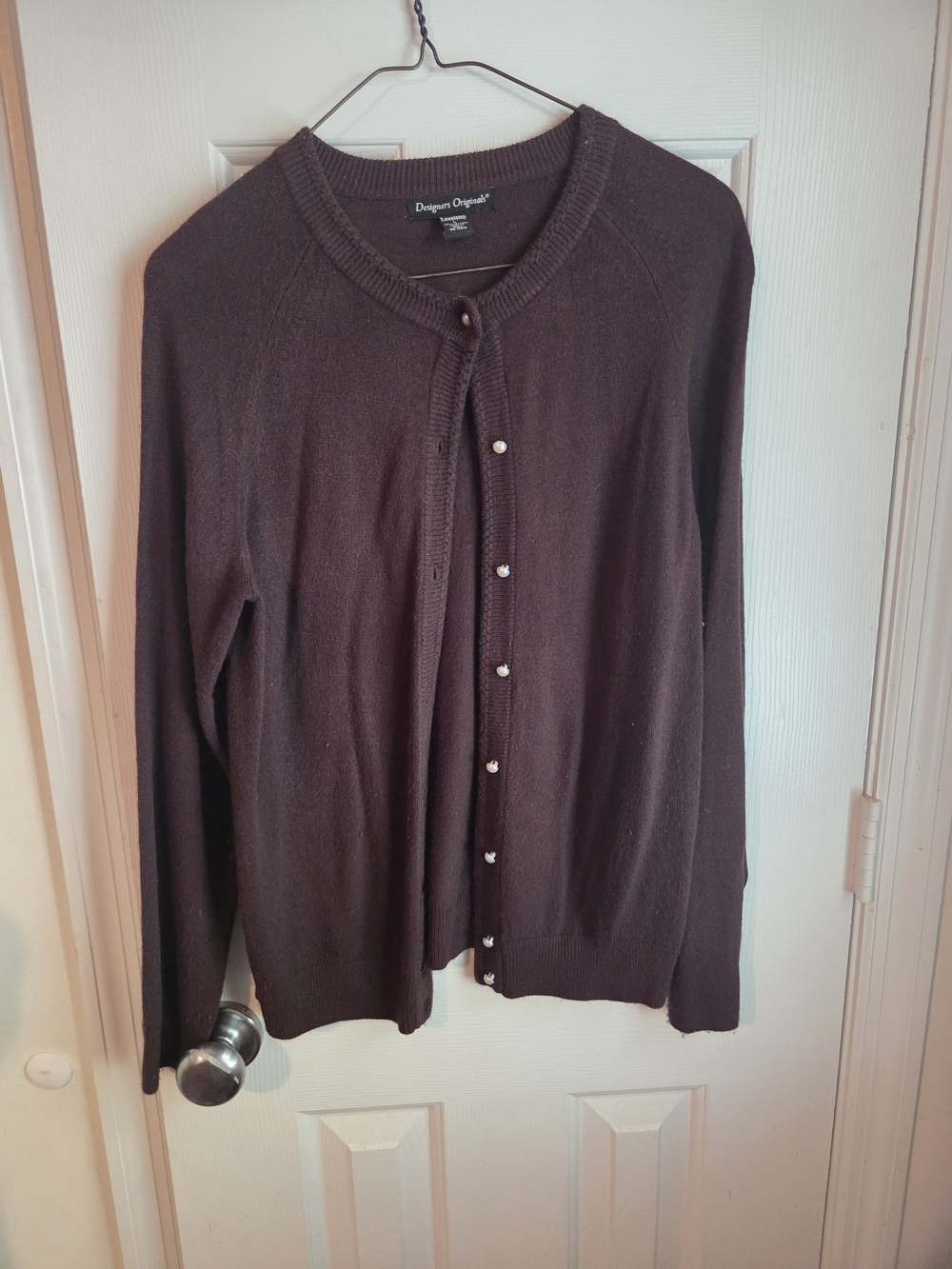 Designers Originals Brown Button-Front Cardigan